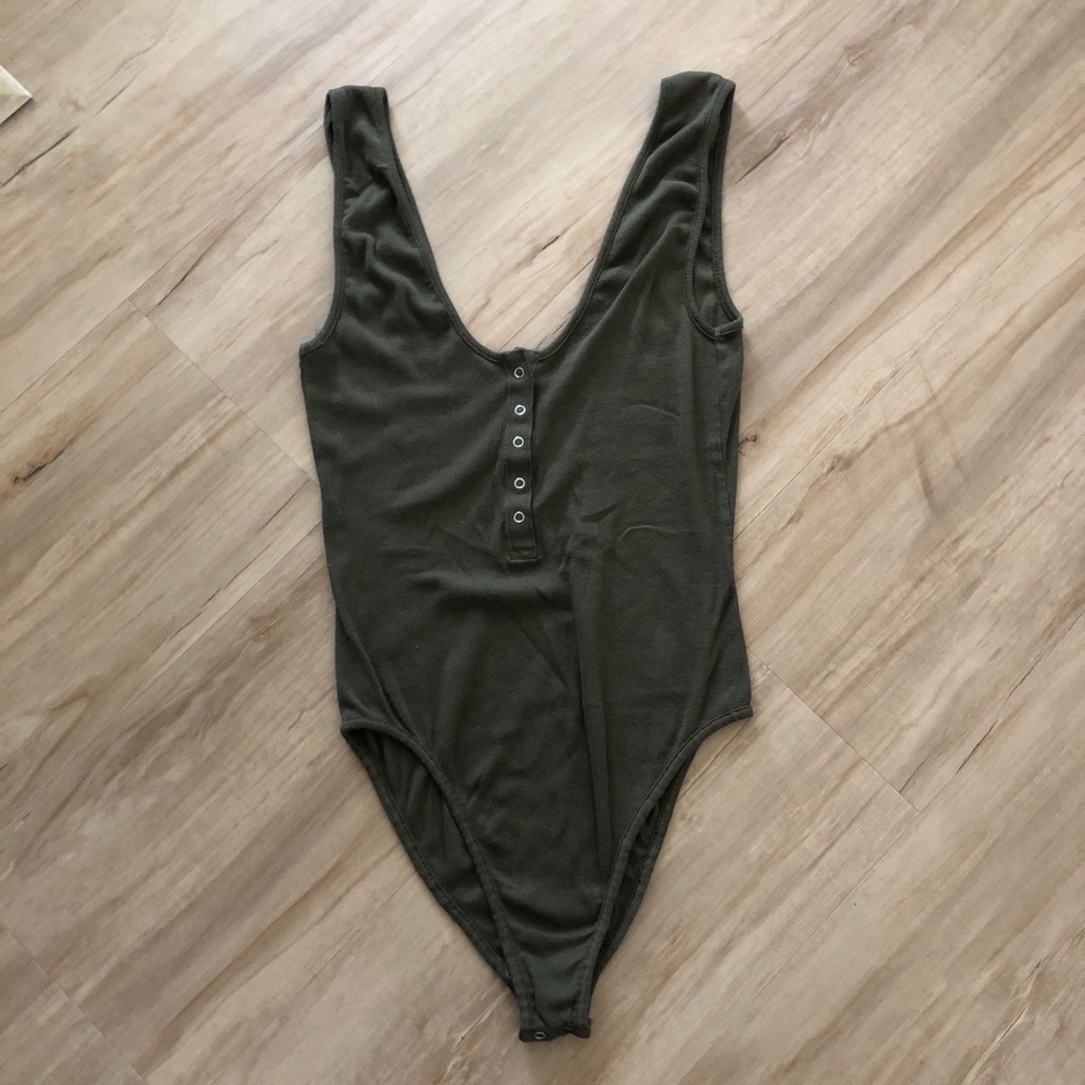Free People Green Bodysuit